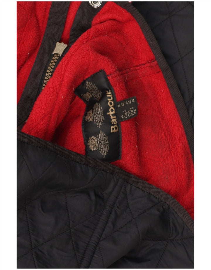 Damska pikowana kurtka Barbour UK 14, duża, czarna
