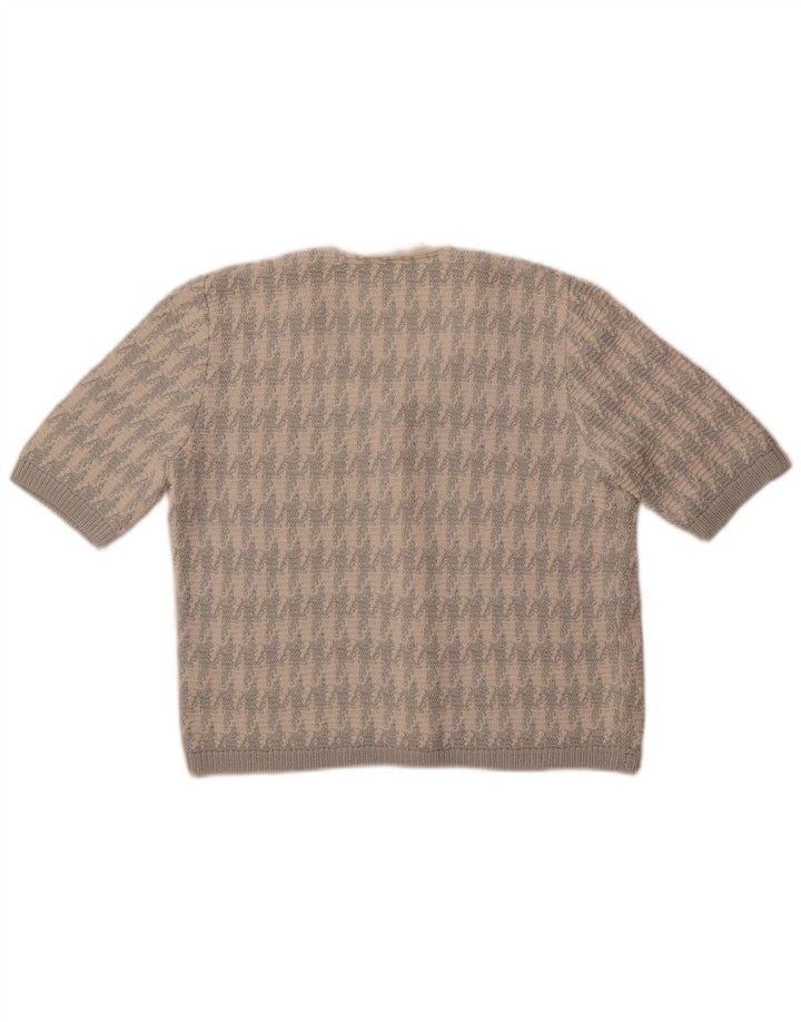 Sweter damski Giesswein EU 38, średni, biały pepitkę