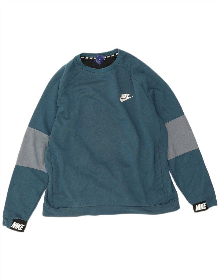 Męska bluza dresowa Nike, duża, niebieska, z blokami kolorów