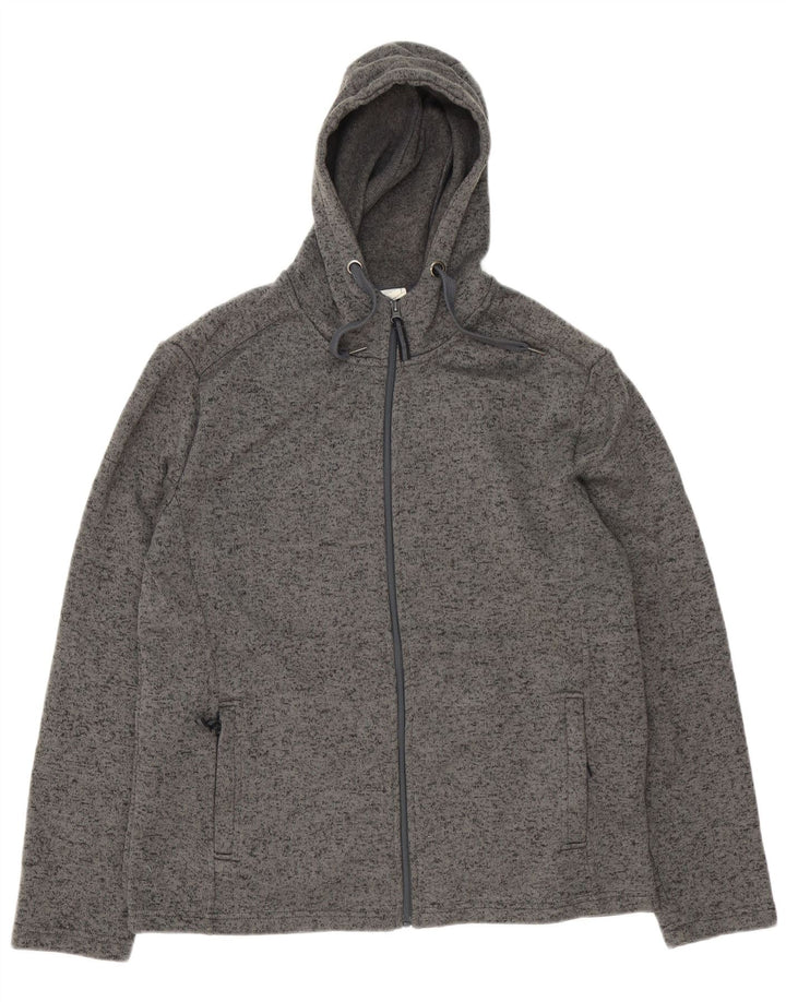 Męski sweter z kapturem i zamkiem Mountain Warehouse XL, szary, nakrapiany poliester