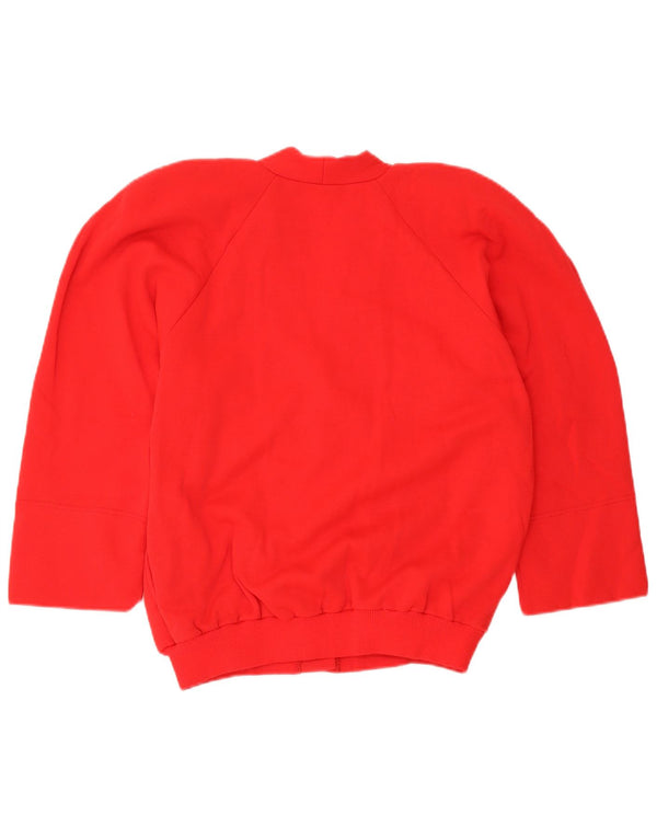 Vintage damski sweter oversize UK 10 Small Red Cotton