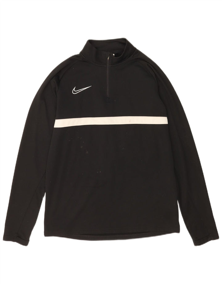 Męski dres Nike Dri Fit z zamkiem błyskawicznym na szyi i średnim czarnym kolorem