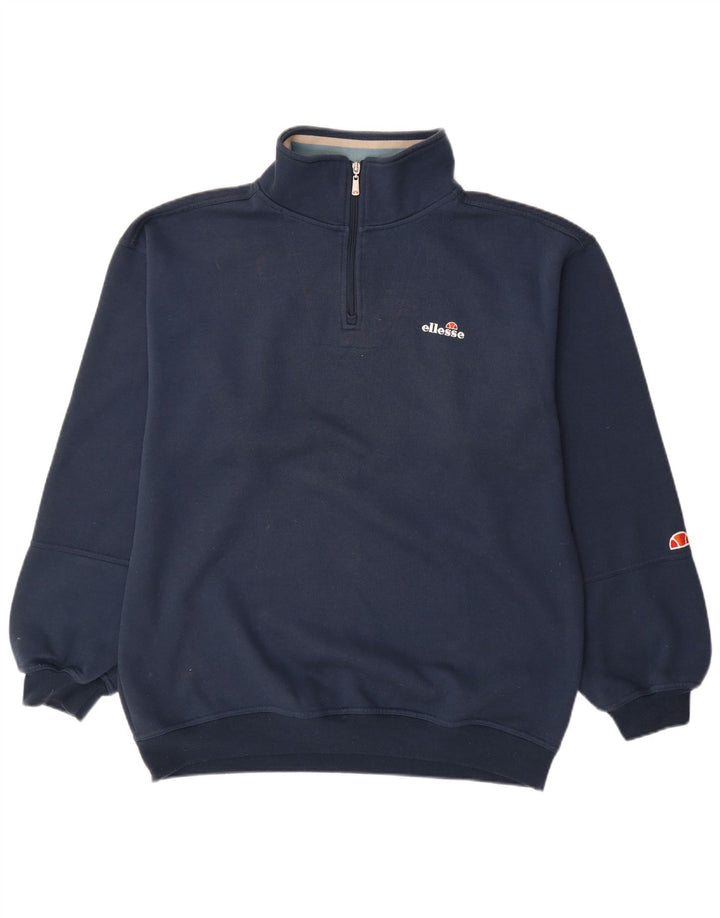 Męska bluza z zamkiem błyskawicznym Ellesse, duża, granatowa, bawełniana