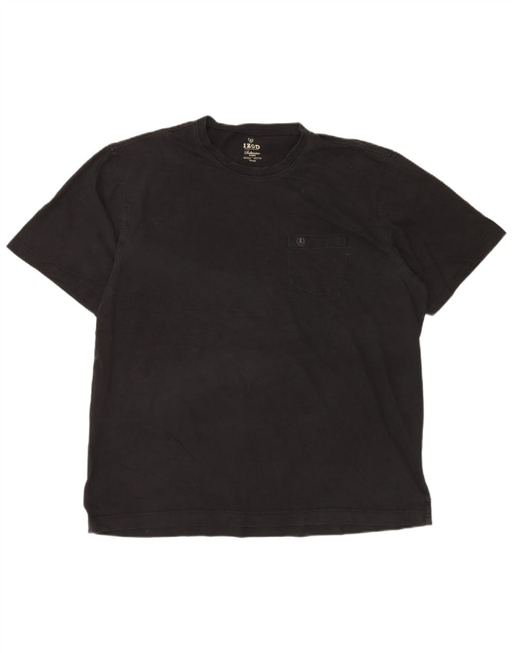 T-shirt męski Izod XL, czarny, bawełniany