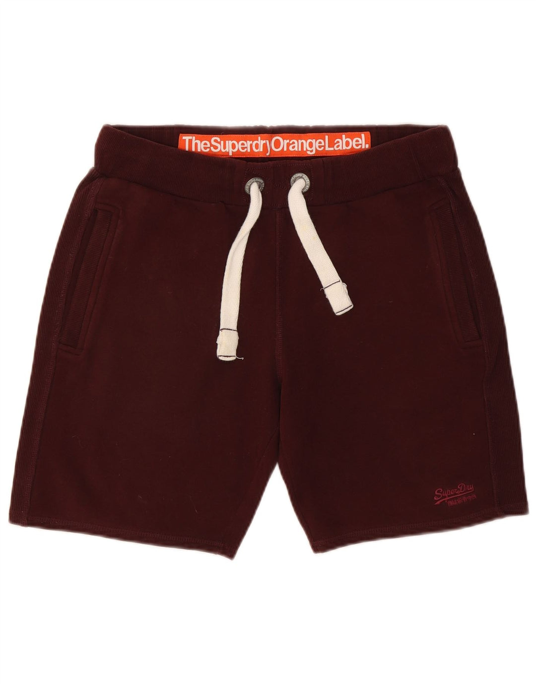 Męskie spodenki sportowe Superdry, średnia, bordowa bawełna