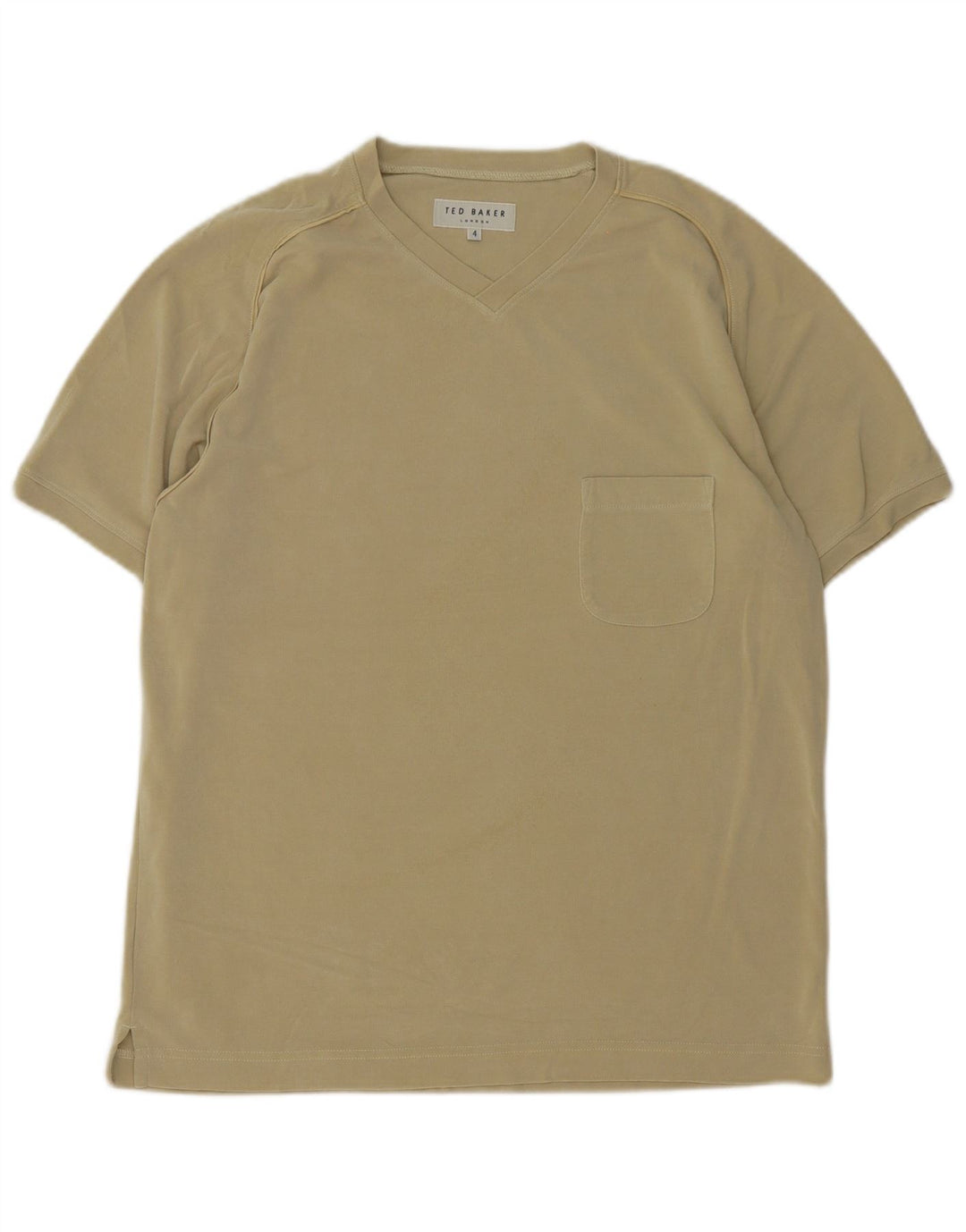 Ted Baker Męski T-shirt, rozmiar 4, duży, bawełniany khaki