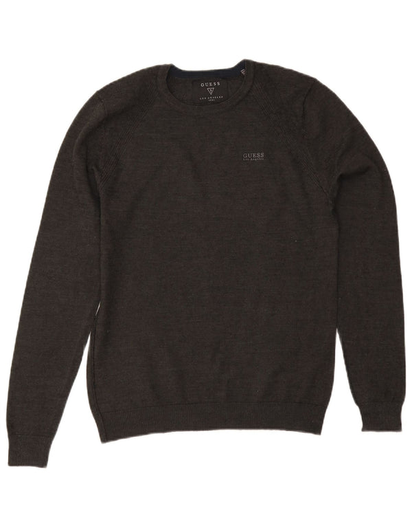 Sweter damski Guess z okrągłym dekoltem UK 12, średnia, zielona wełna