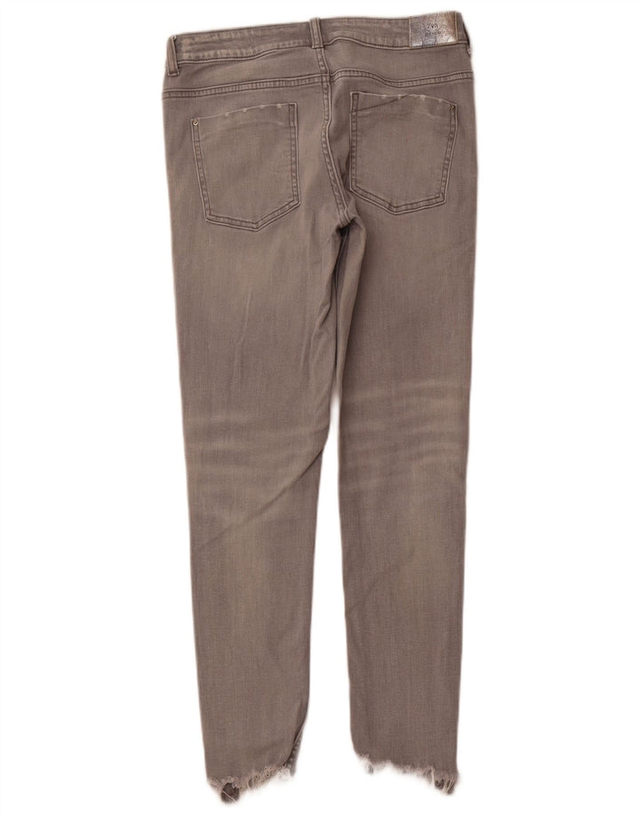 Damskie jeansy skinny ZARA EU 38 Small W28 L27 Szara bawełna
