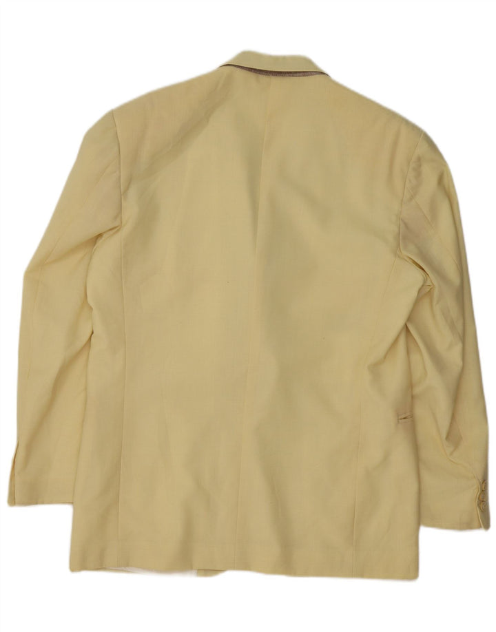 Męska marynarka zapinana na 2 guziki Renato Balestra IT 50 Duża żółta wełna