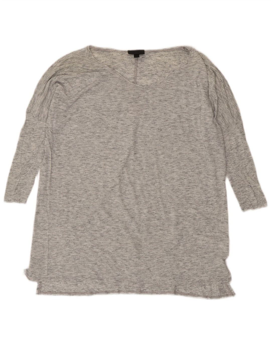 Topshop damski top oversize z rękawem 3/4, UK 8, mała, szara, nakrapiana wiskoza