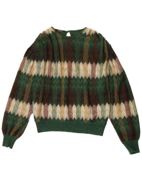 STIZZOLI Damski komplet dwuczęściowych spódnic z dzianiny UK 12 Medium W28 Zielona wełna Chevron