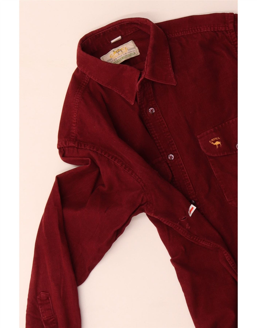 Koszula sztruksowa CAMEL ACTIVE, bawełniana, średnia czerwona