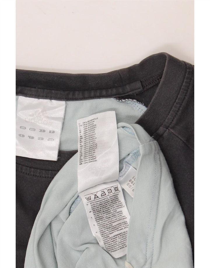 Męski top ADIDAS z długim rękawem, duży, niebieski, bawełniany w bloki kolorów