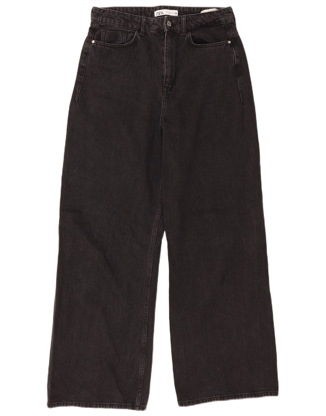 Damskie jeansy z szeroką nogawką Zara EU 40 Medium W30 L31 Czarne