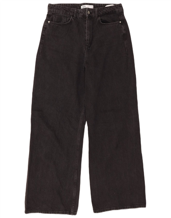 Damskie jeansy z szeroką nogawką Zara EU 40 Medium W30 L31 Czarne