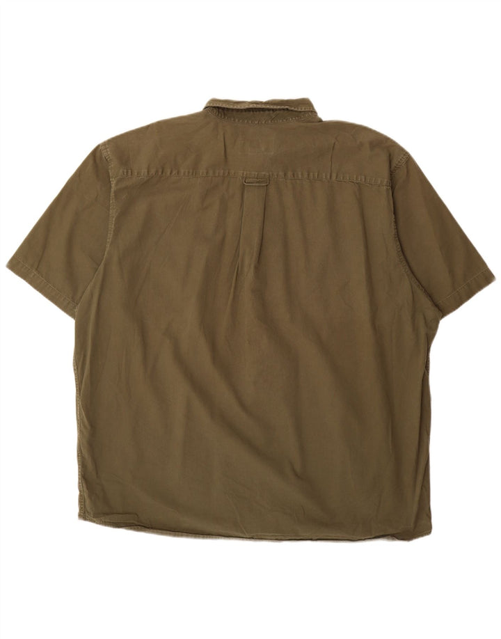EDDIE BAUER Męska koszula z krótkim rękawem XL, bawełniana khaki