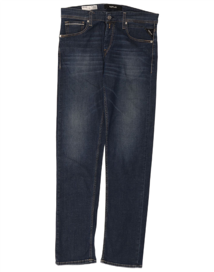 Jeansy damskie Replay Grover Slim W30 L32 granatowe