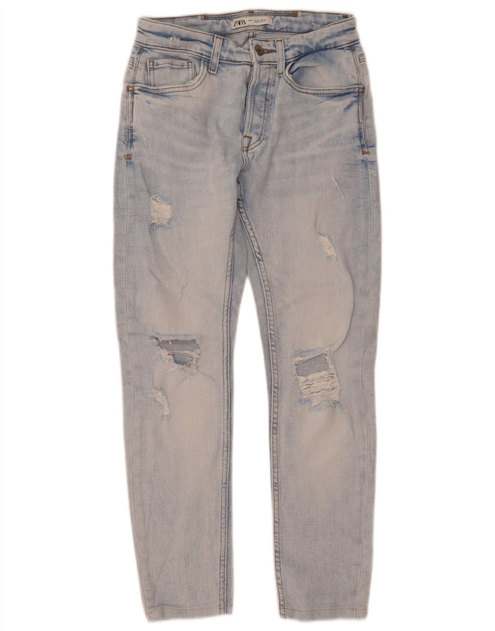 Męskie jeansy Zara w trudnej sytuacji EU 38 Small W30 L28 Niebieskie