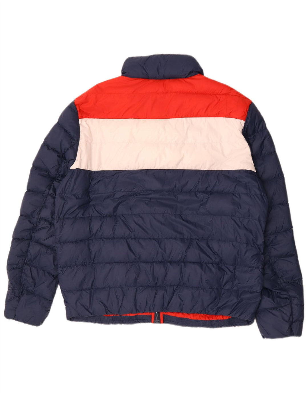 Męska ocieplana kurtka Tommy Hilfiger UK 44 2XL Niebieski poliamid z blokami kolorów