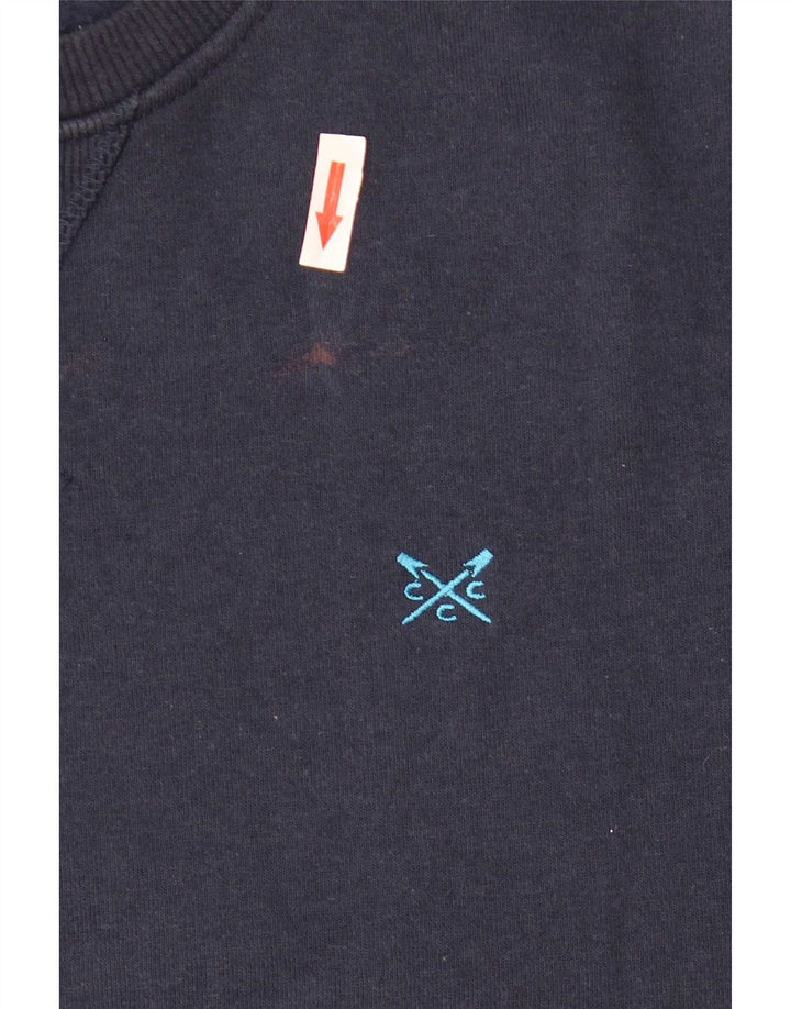 Crew Clothing Męska bluza z kapturem, duża, granatowa, bawełniana