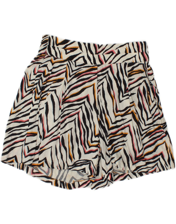 Marks & Spencer Damskie spodenki codzienne UK 8 Small W28 Biały nadruk zwierzęcy