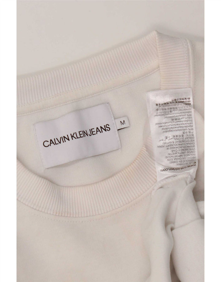 Damska bluza oversize Calvin Klein Jeans UK 14, średnia biel
