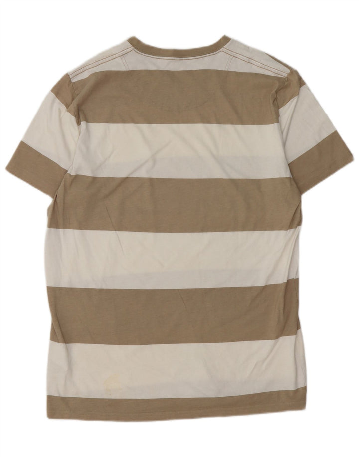 T-shirt męski Hollister, bawełniany, w średnie brązowe paski