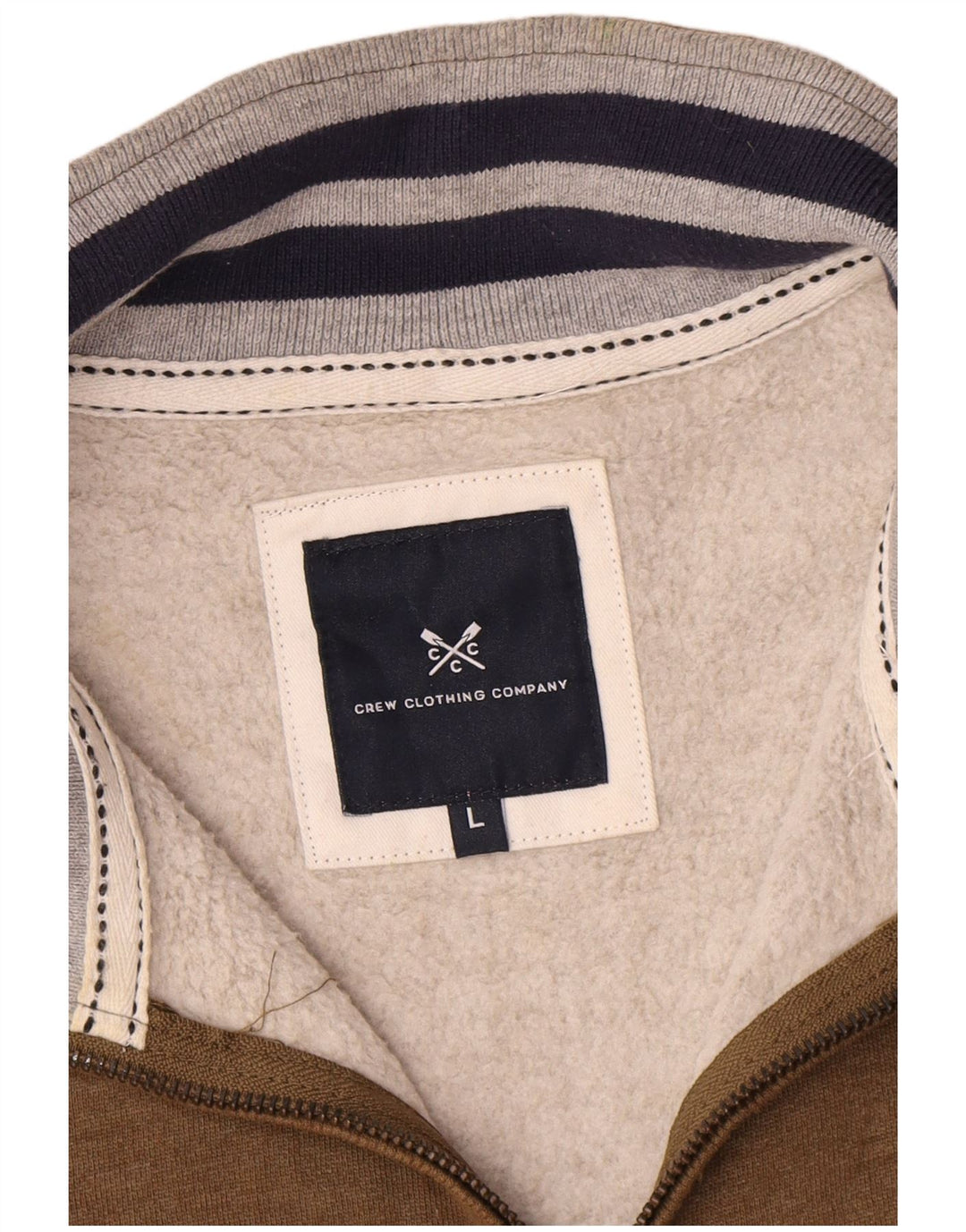 Crew Clothing Męska bluza dresowa, duża, brązowa, bawełniana