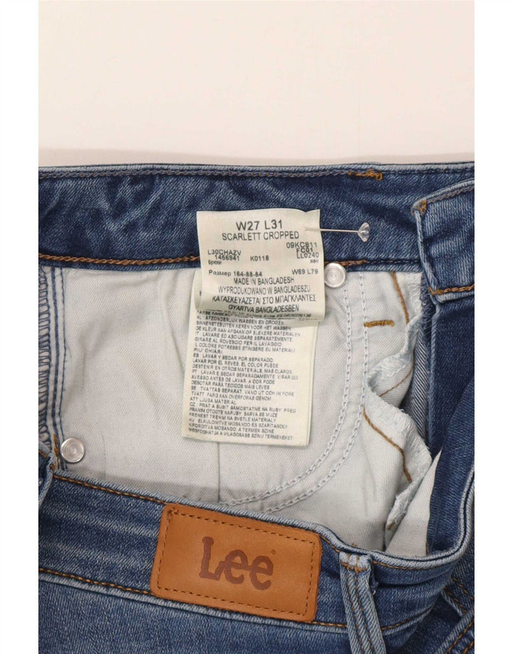 Damskie jeansy Lee Scarlett W27 L26 Niebieskie bawełniane