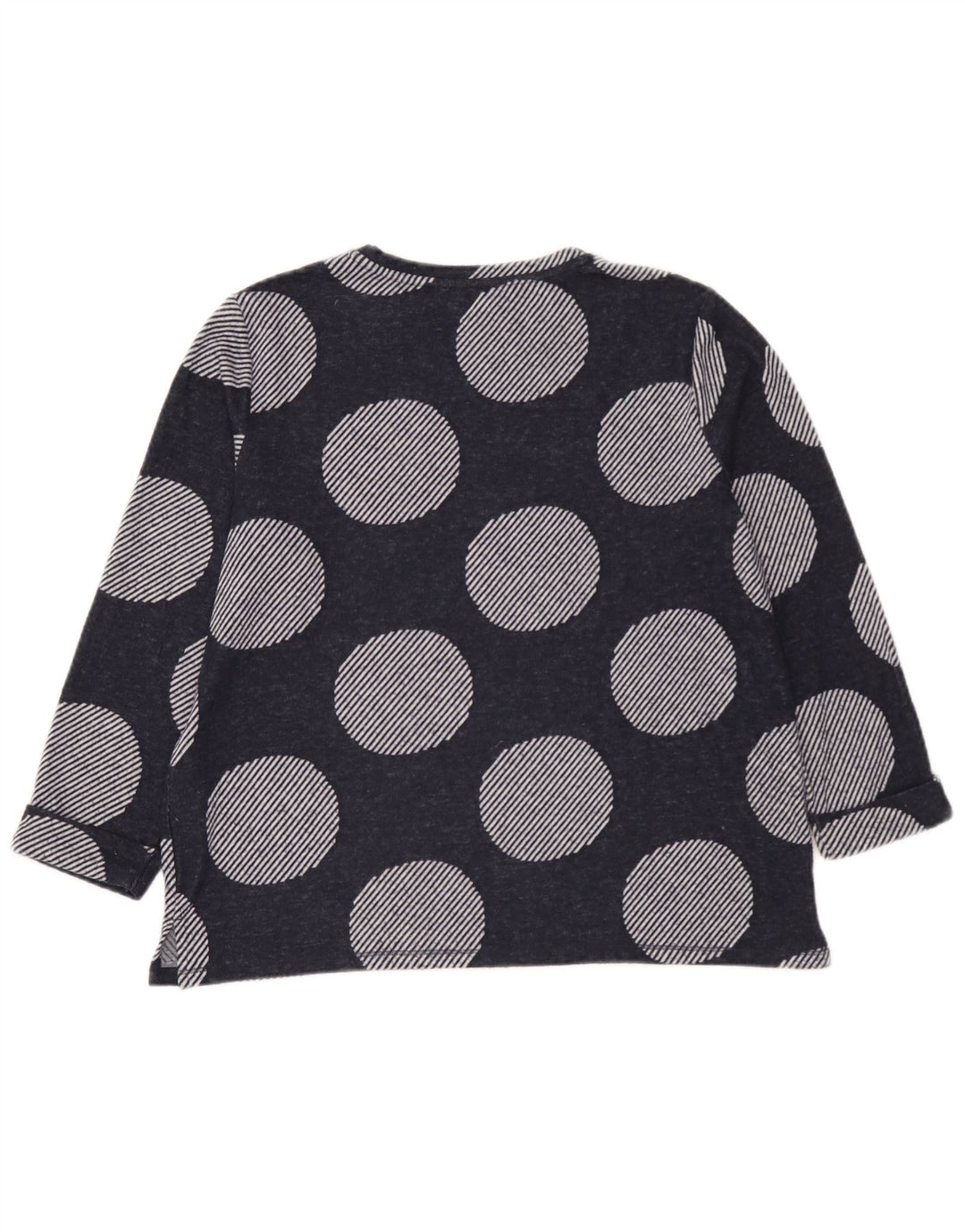 Marks & Spencer Damski top z rękawem 3/4, UK 14, duży, granatowy w kropki