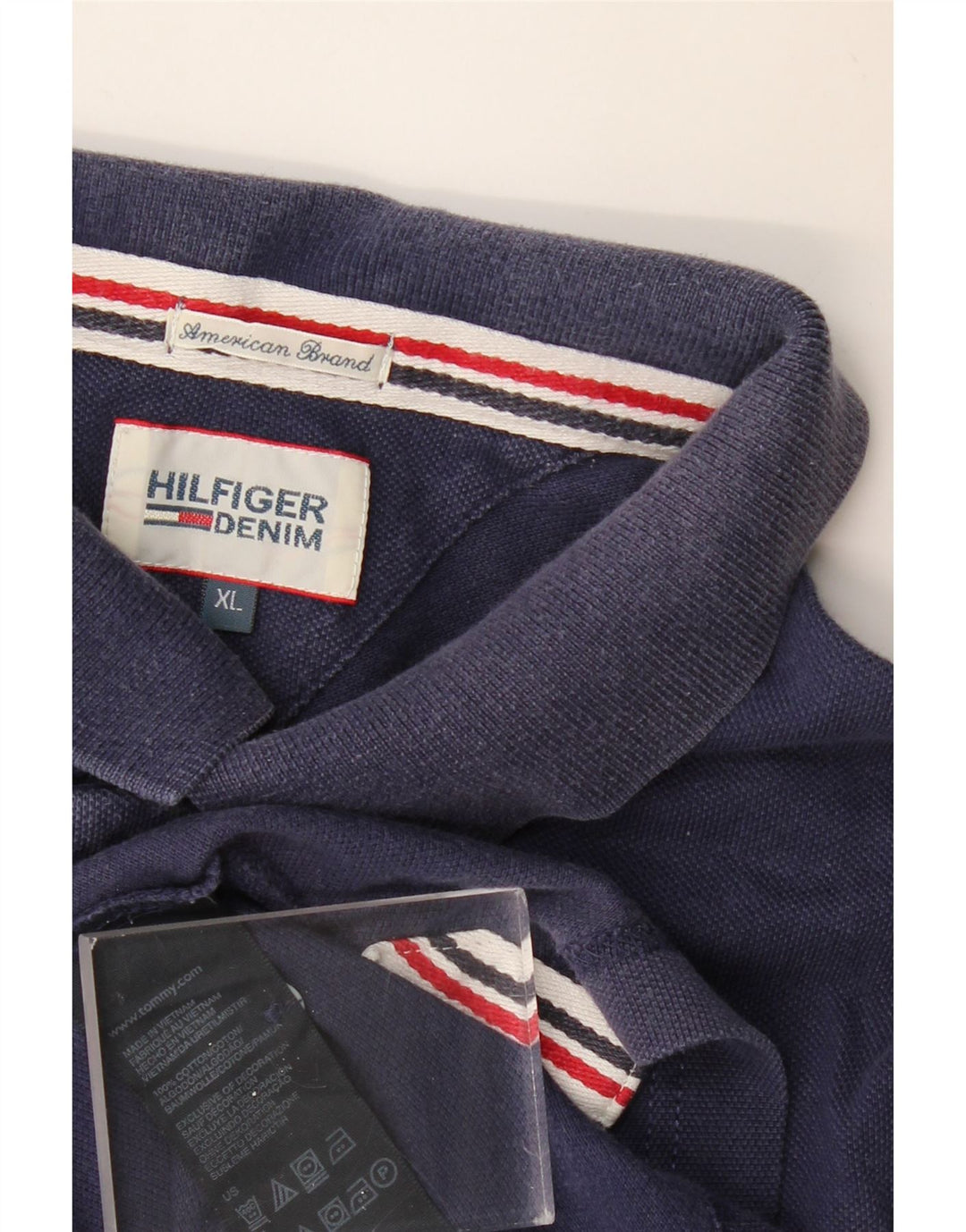 Męska koszulka polo TOMMY HILFIGER XL, granatowa, bawełniana