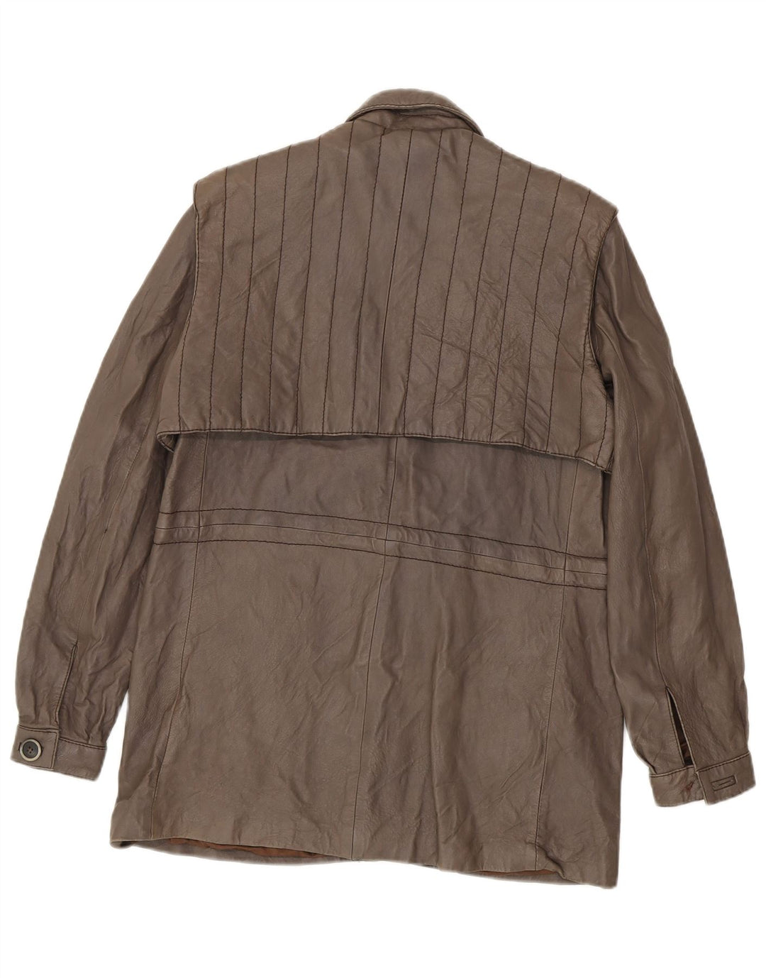 Vintage damska kurtka skórzana IT 48 XL brązowa