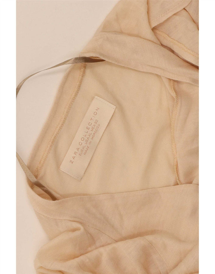 Bluzka damska Zara Top UK 18 XL beżowa