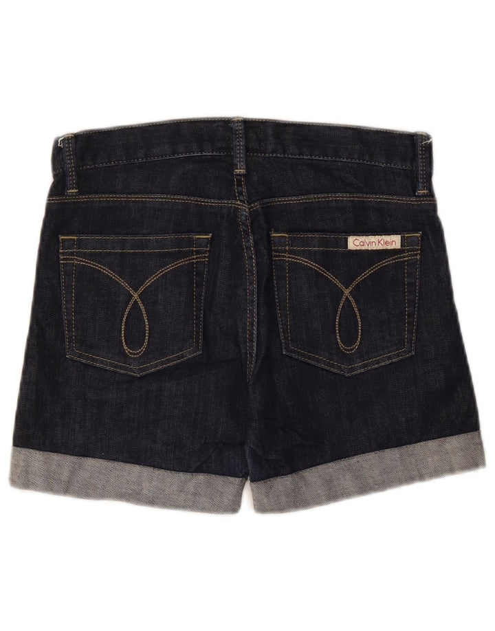 Damskie spodenki jeansowe Calvin Klein z szeroką nogawką W28 Średni granat