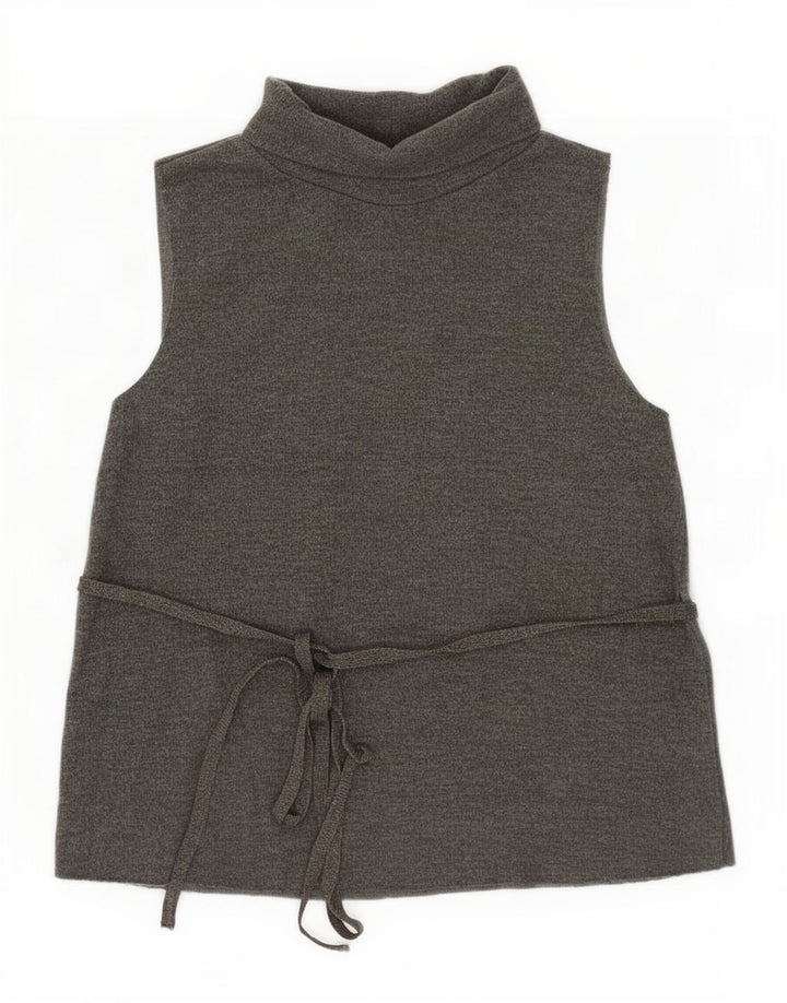 Top damski z kamizelką Zara UK 14, duży, bawełniany khaki