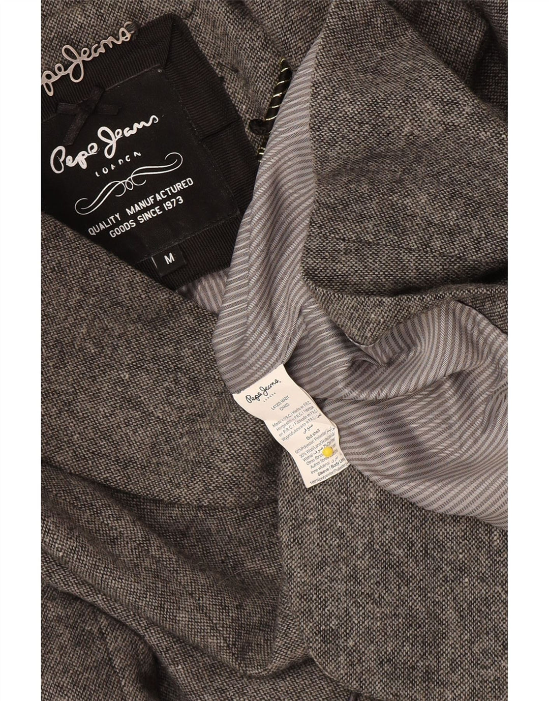 Damska marynarka wojskowa PEPE Jeans UK 12, średnioszara, klasyczna