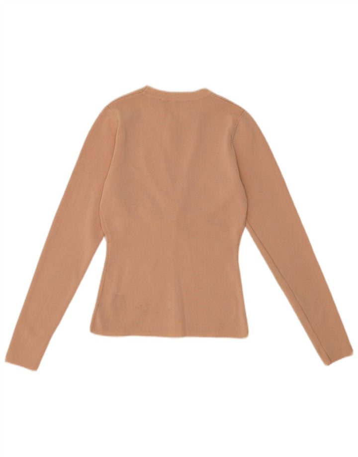 Damski top z długim rękawem Zara UK 8 Small Beżowa Wiskoza