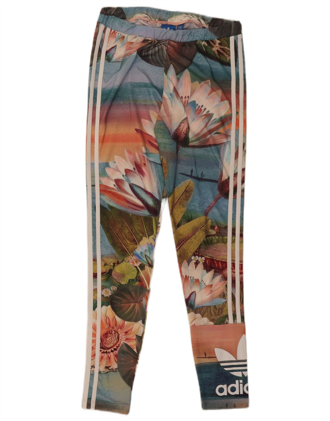 Damskie legginsy Adidas Graphic UK 10 Small, wielobarwne, kwiatowe