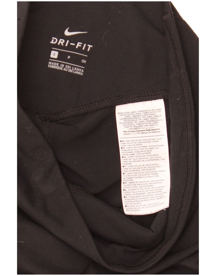 Damskie legginsy Nike Dri Fit UK 8, małe, czarne, nylonowe