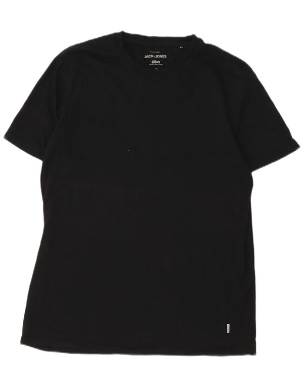 T-shirt męski Jack & Jones o dopasowanym kroju, XL, czarny, bawełniany
