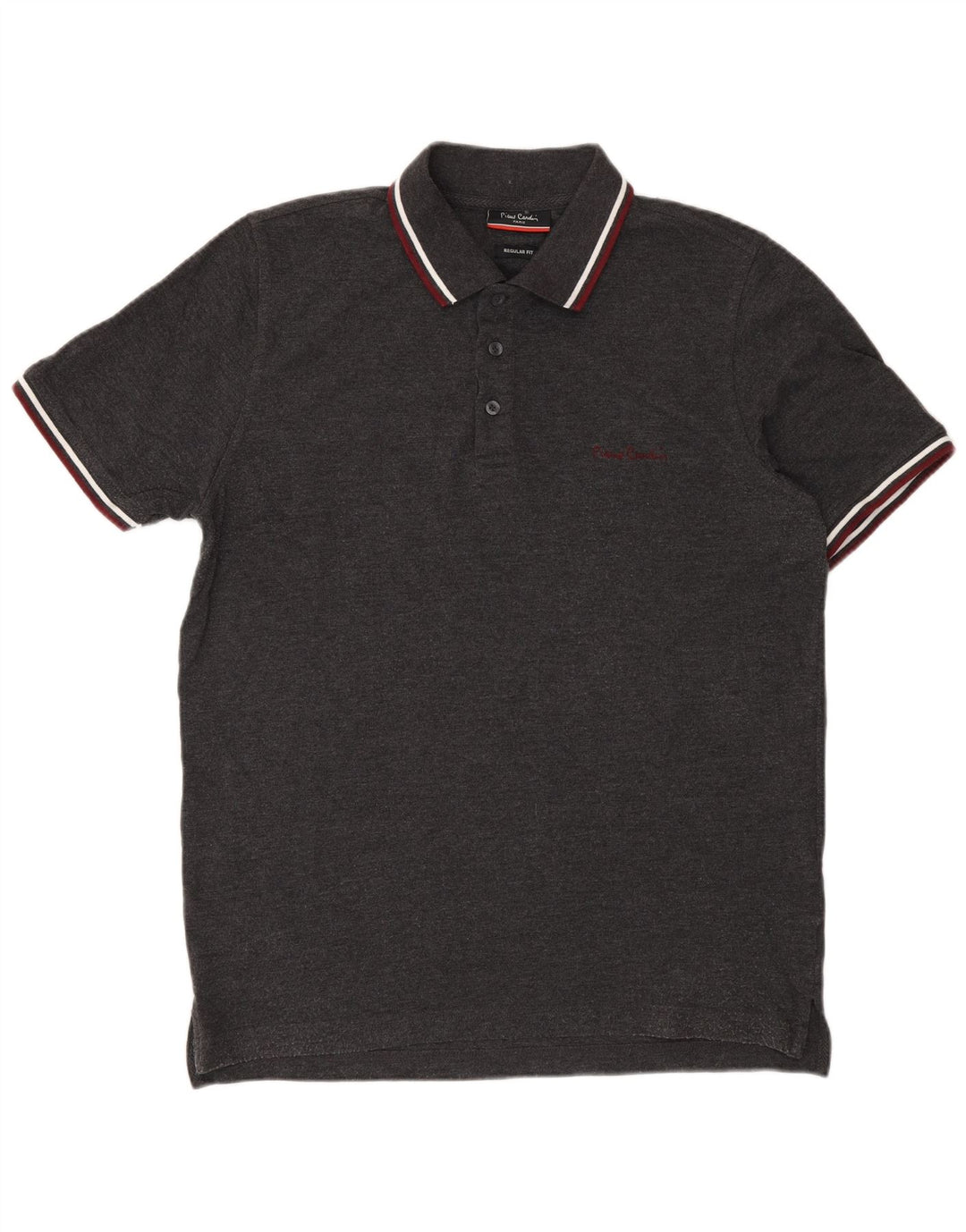 Męska koszulka polo Pierre Cardin o regularnym kroju, średnioszara, bawełniana, klasyczna