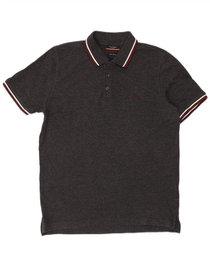 Męska koszulka polo Pierre Cardin o regularnym kroju, średnioszara, bawełniana, klasyczna