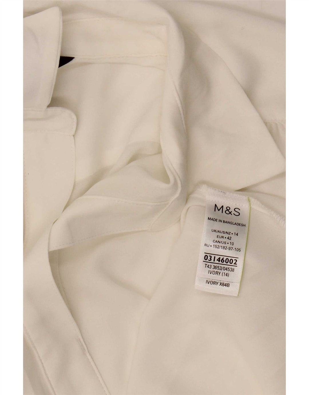 Bluzka damska Marks & Spencer UK 14, duża, biała, poliester