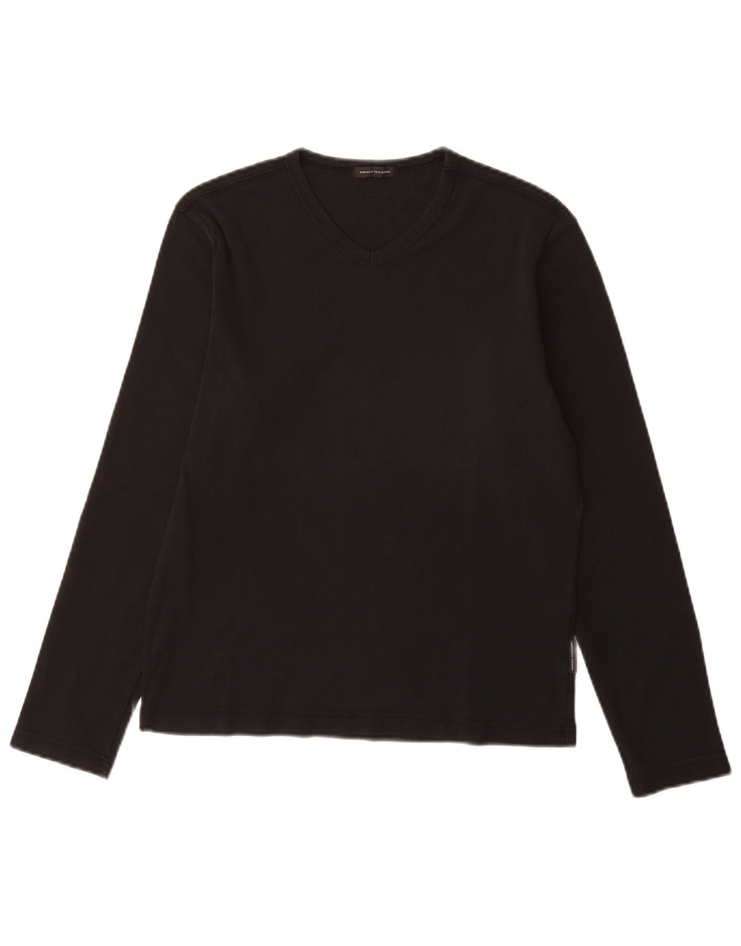 SERGIO TACCHINI Top damski z długim rękawem UK 12, średni czarny, bawełniany