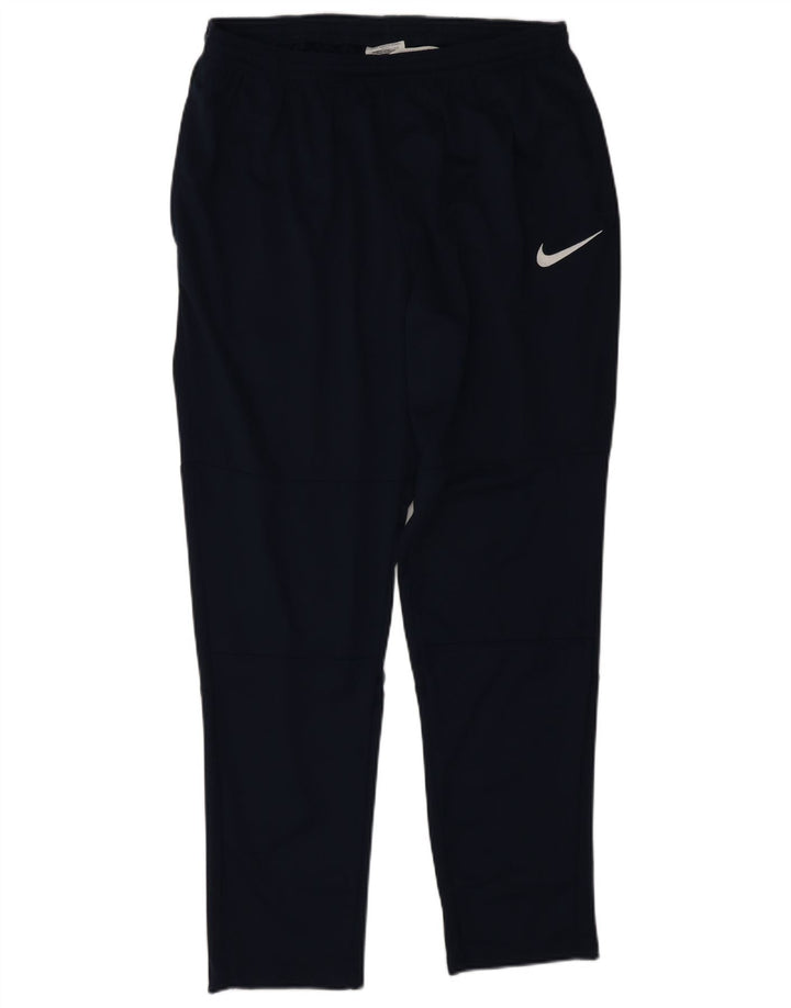 Damskie spodnie dresowe Nike Dri Fit UK 14, duże, granatowe, poliestrowe