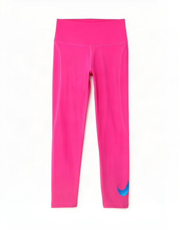 Damskie legginsy Nike Dri Fit Graphic UK 4 XS Różowy poliester