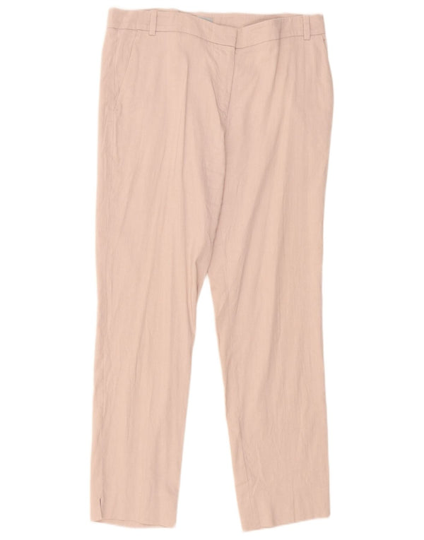 Jigsaw Womens Slim Chino Trousers UK 12 Medium W32 L28 Pink Linen