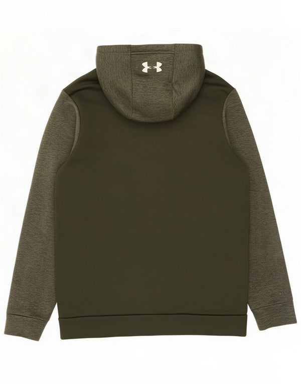 Under Armour Mens Cold Gear Zip Hoodie Sweater Medium Green Flecked
