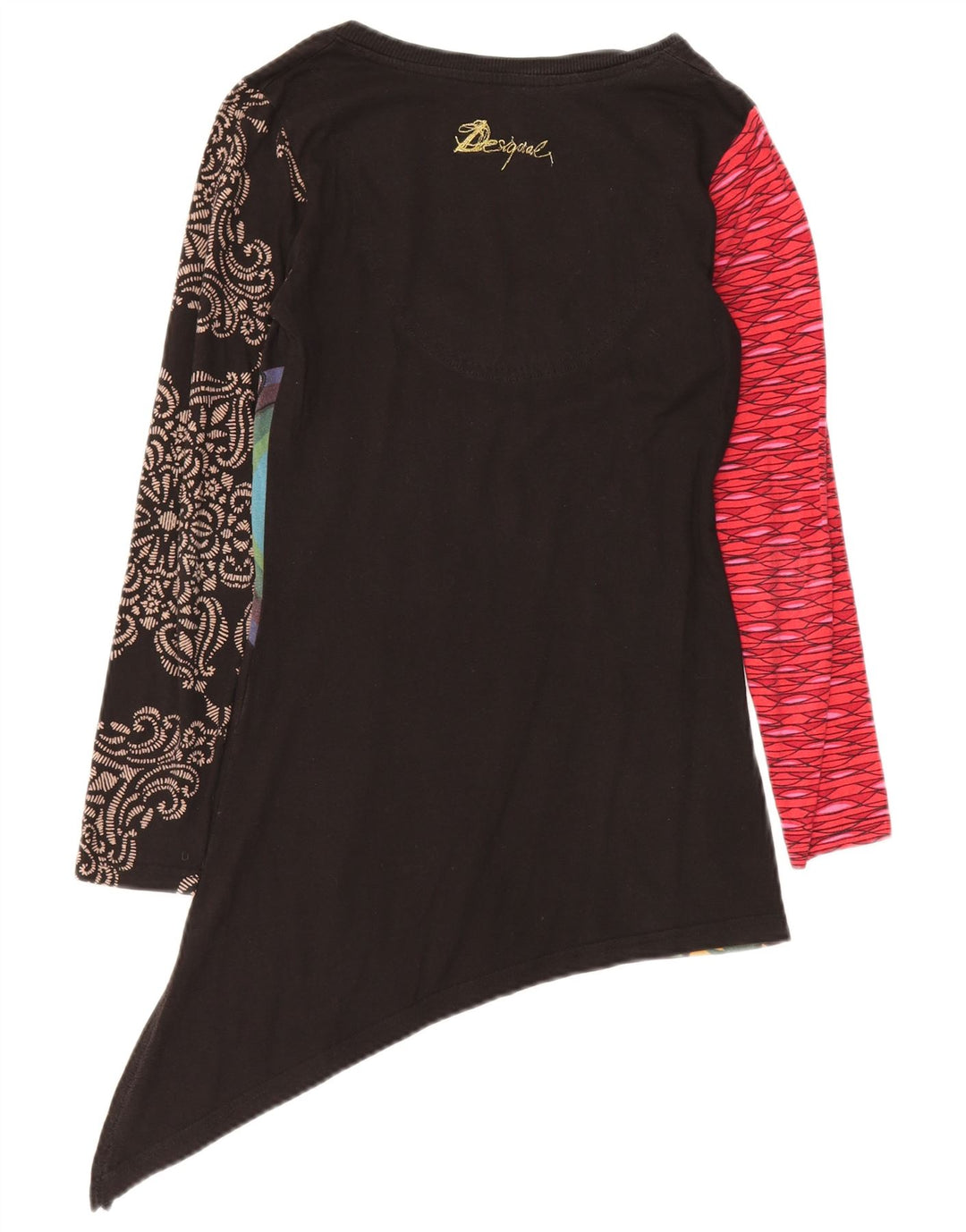 Damski graficzny tunik DESIGUAL UK 10, mały, wielobarwny w kwiaty