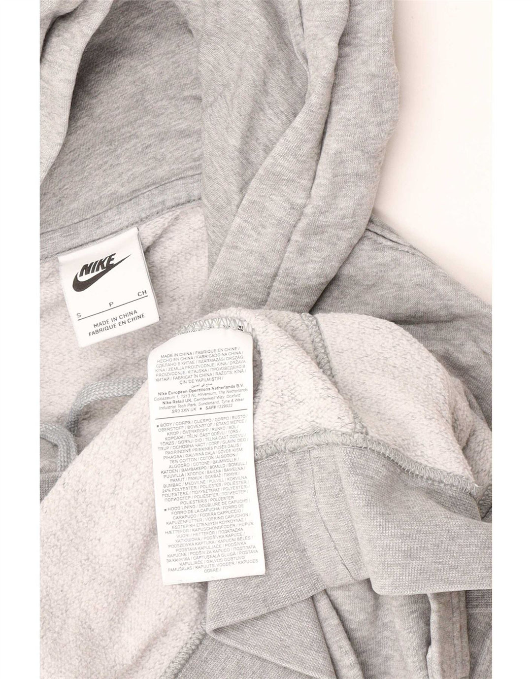 Męska bluza z kapturem Nike Graphic o regularnym kroju, mała, szara, bawełniana